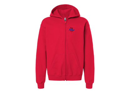 Gildan Heavy Blend Youth Tulsa Golden Hurricane Full Zip Hooded Sweatshirt