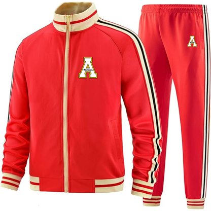 Men's   Appalachian State Mountaineers Two Piece Designer Tracksuit with Bold Striped Accents and Zippered Front Elevated Athletic Wear