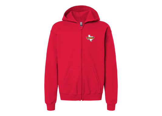 Gildan Heavy Blend Youth UTRGV Vaqueros Full Zip Hooded Sweatshirt