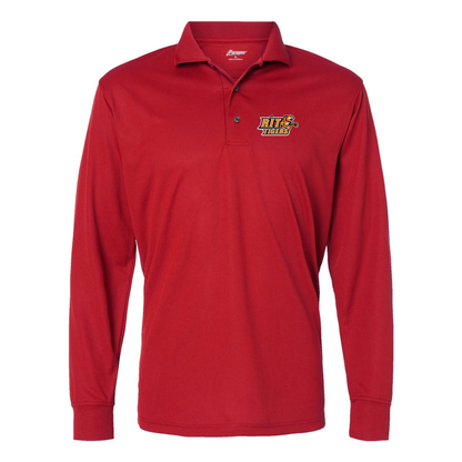 Men's RIT Tigers Logo Paragon Prescott Long Sleeve Polo