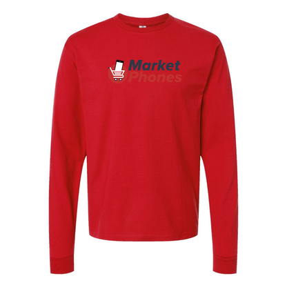 Men's MarketPhones.com Logo Cotton Long Sleeve T-Shirt