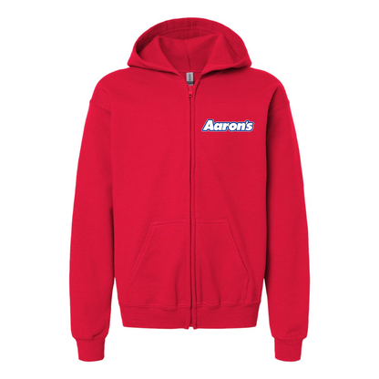 Gildan Heavy Blend Youth Aaron_s Logo Full Zip Hooded Sweatshirt