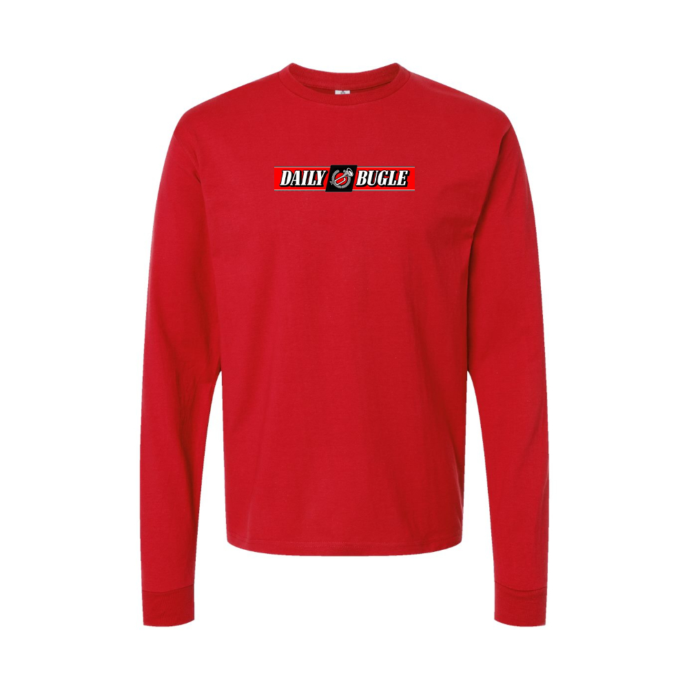 Youth Daily Bugle Logo Cotton Long Sleeve T-Shirt
