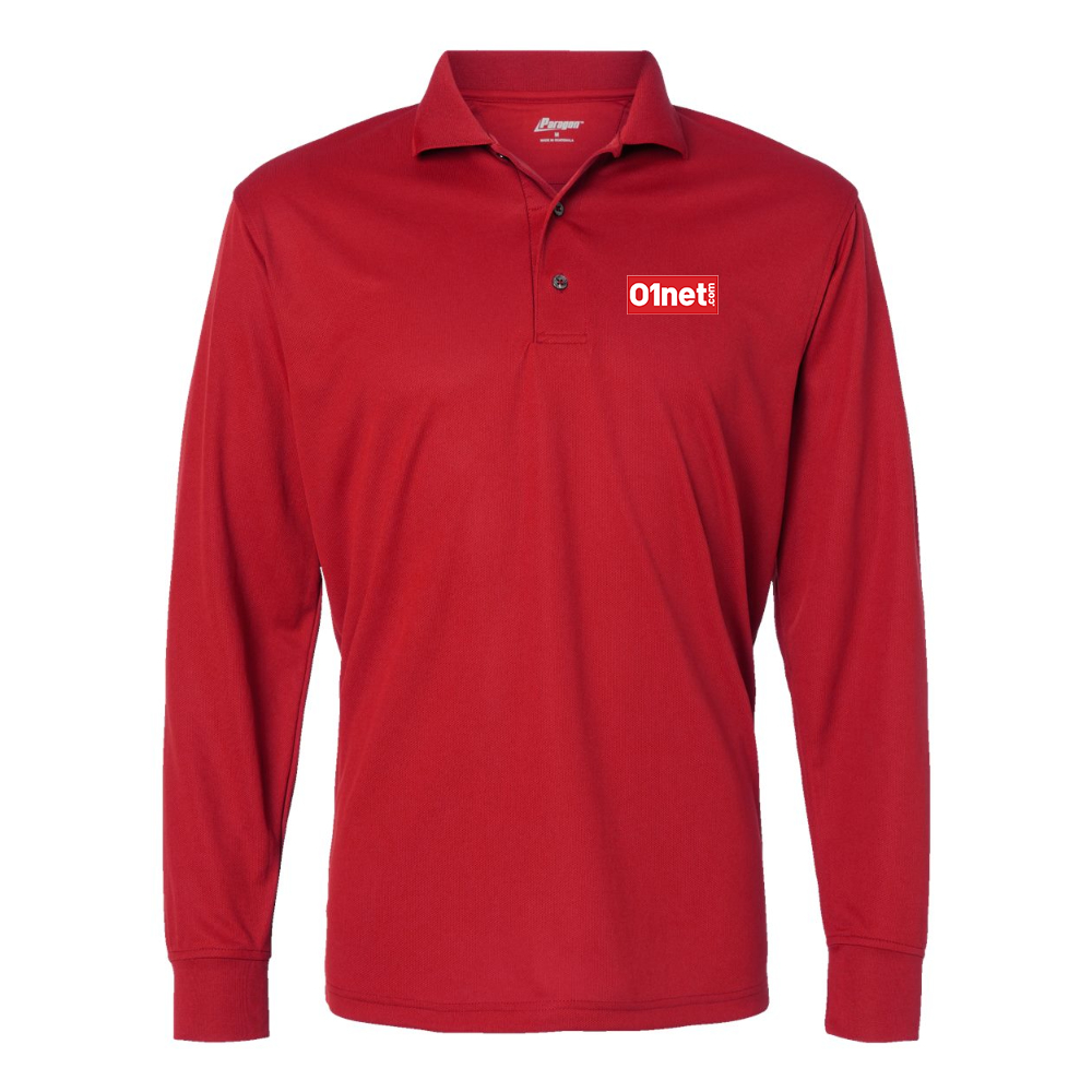 Men's 01net Logo Paragon Prescott Long Sleeve Polo