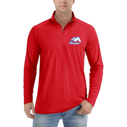 Men's Alabama Huntsville Chargers Lightweight Quarter-Zip Athletic Shirt Long Sleeve Performance Wear