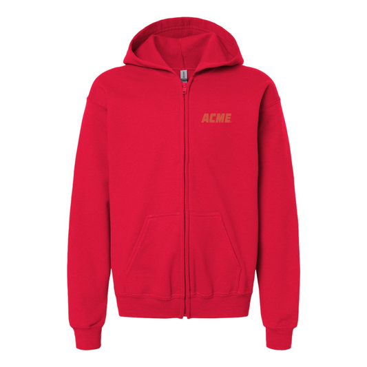Gildan Heavy Blend Youth ACME Logo Full Zip Hooded Sweatshirt