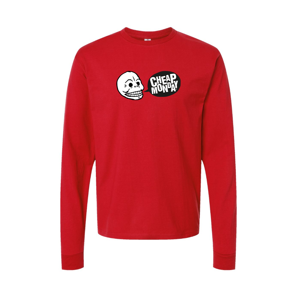 Youth Cheap Monday Logo Cotton Long Sleeve T-Shirt