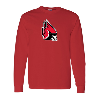 Men's   Ball State Cardinals Gildan Heavy Cotton Long Sleeve T-Shirt