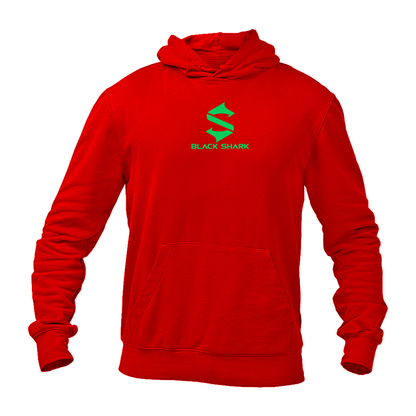 Men's Black Shark Logo Pullover Hoodie