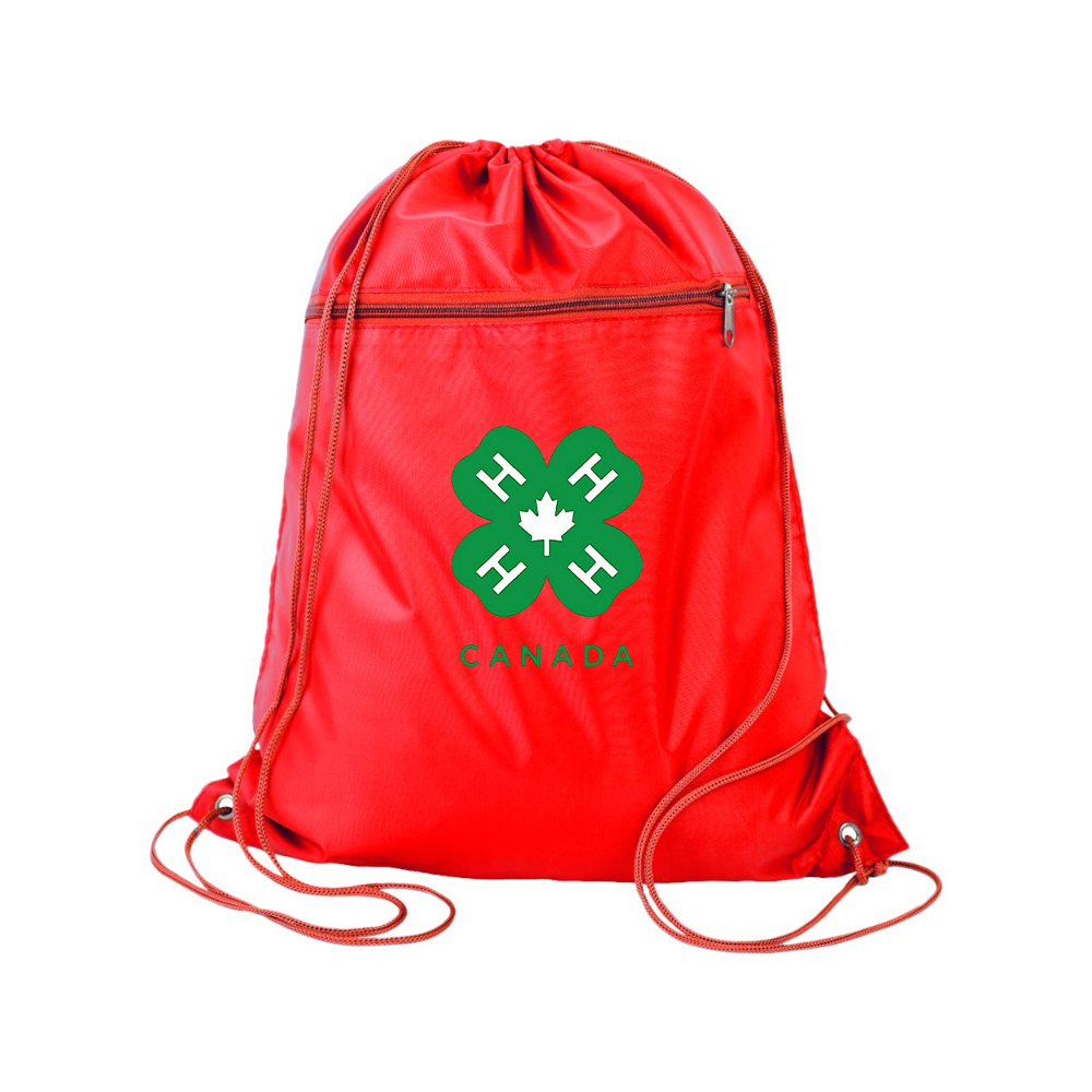4H Canada Logo Q-Tees - Polyester Cinchpack