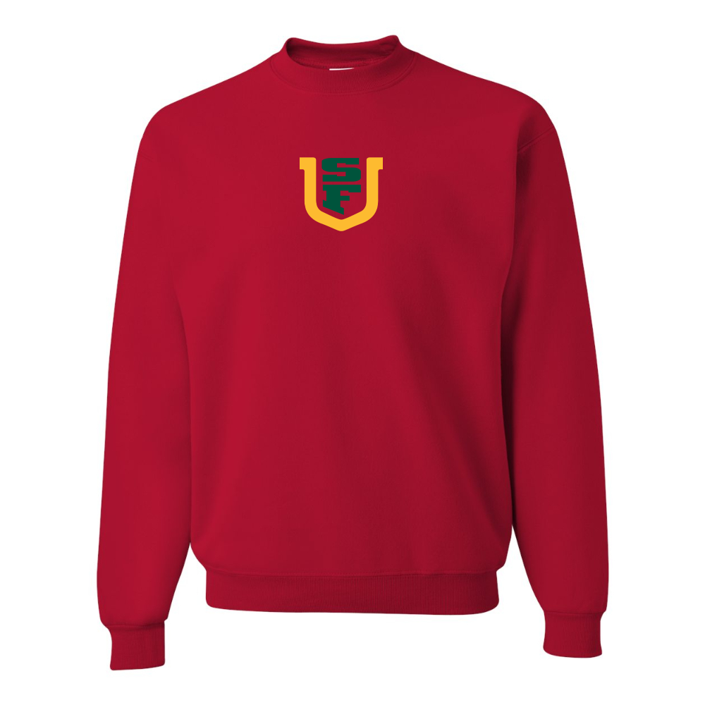 Men's San Francisco Dons Logo JERZEES NuBlend Crewneck Sweatshirt