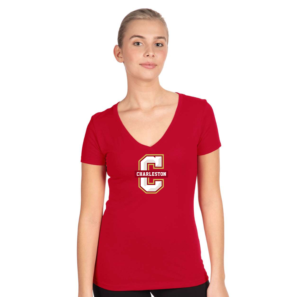 Women's Charleston Cougars Next Level V-Neck T-Shirt