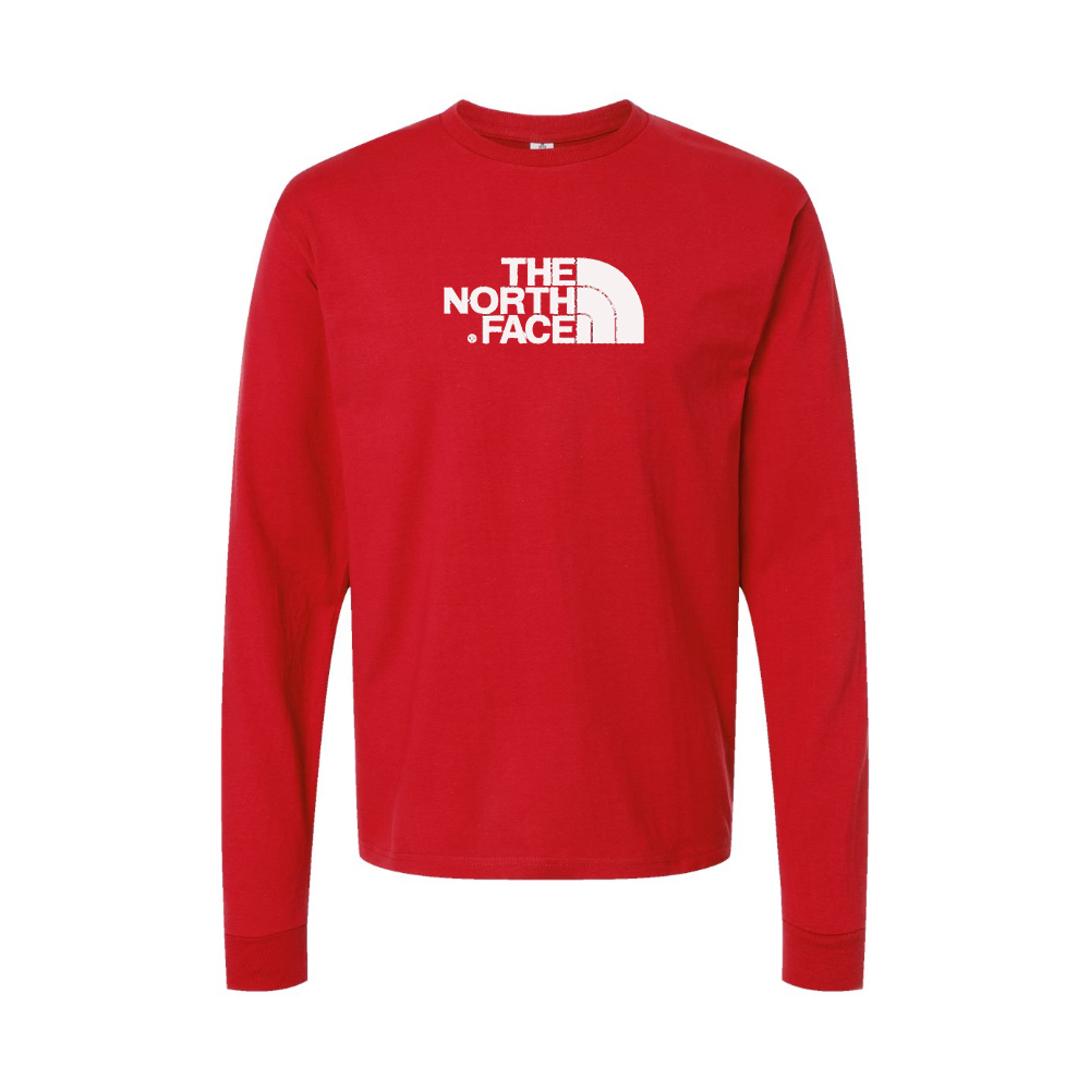 Men's The North Face Black Logo white Long Sleeve T-Shirt