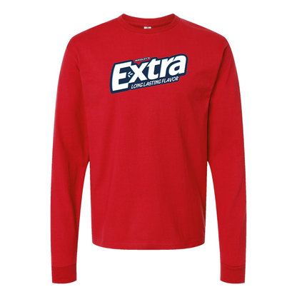 Men's Extra Gum Logo Cotton Long Sleeve T-Shirt