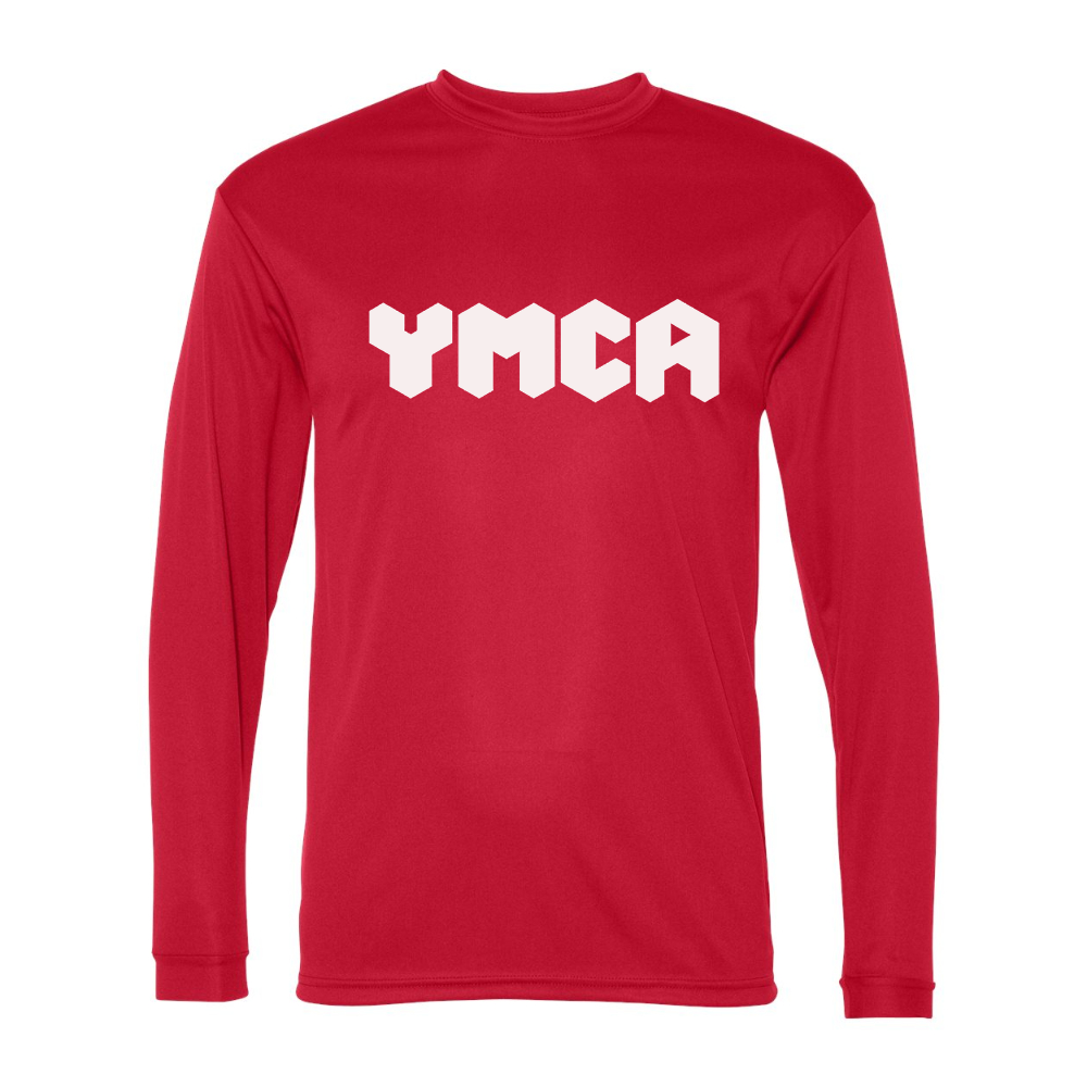 Men's YMCA Mauve  Performance Long Sleeve T-Shirt