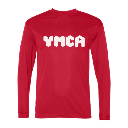 Men's YMCA Mauve  Performance Long Sleeve T-Shirt
