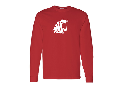 Men's Washington State Cougars Gildan Heavy Cotton Long Sleeve T-Shirt
