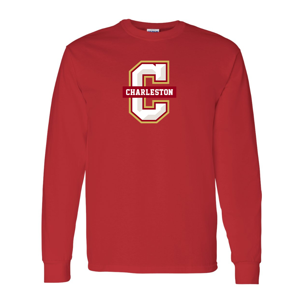 Men's  Charleston Cougars Gildan Heavy Cotton Long Sleeve T-Shirt