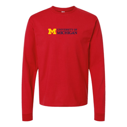 Youth University of Michigan Logo Cotton Long Sleeve T-Shirt