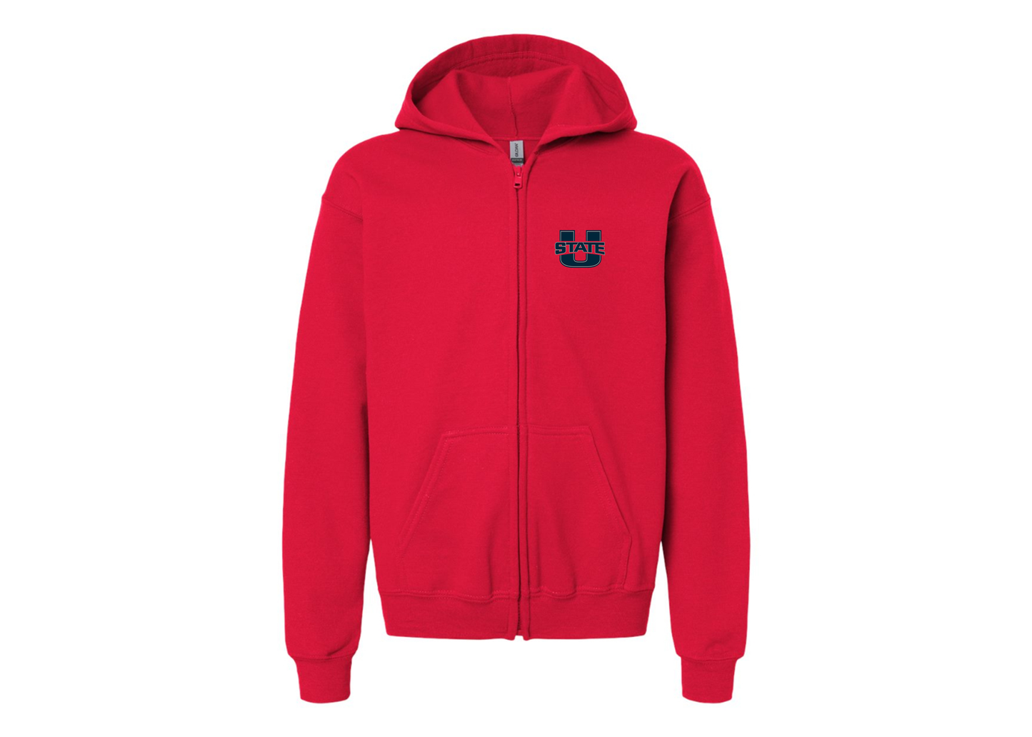 Gildan Heavy Blend Youth Utah State Aggies Full Zip Hooded Sweatshirt
