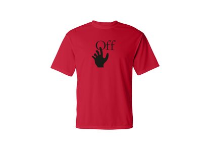 Men's Off-White Hand Polyester T-Shirt