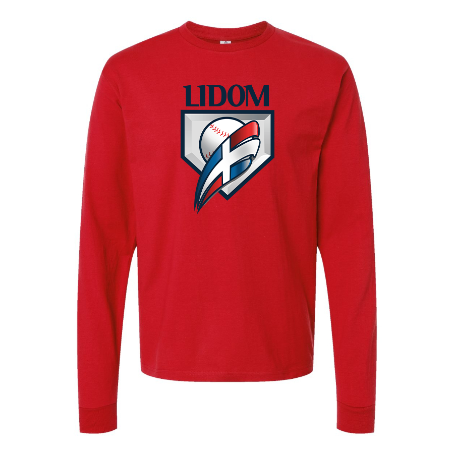 Men's  Lidom Logo Cotton Long Sleeve T-Shirt