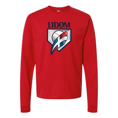 Men's  Lidom Logo Cotton Long Sleeve T-Shirt