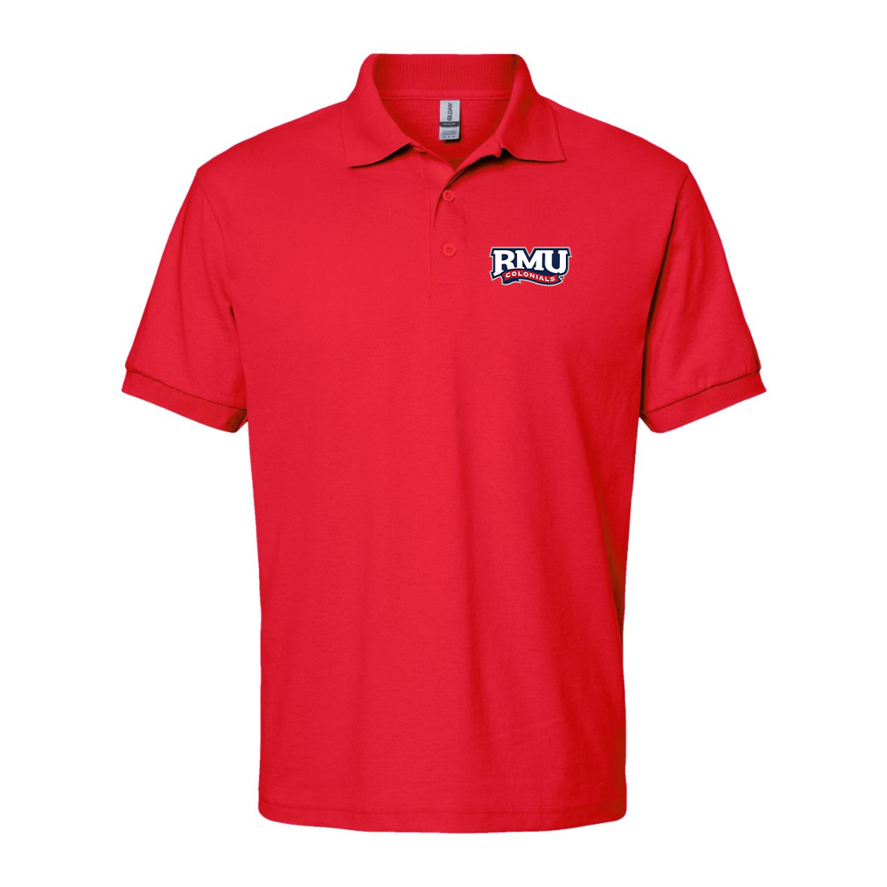Men's Robert Morris Colonials Logo Gildan Dry Blend Jersey Polo