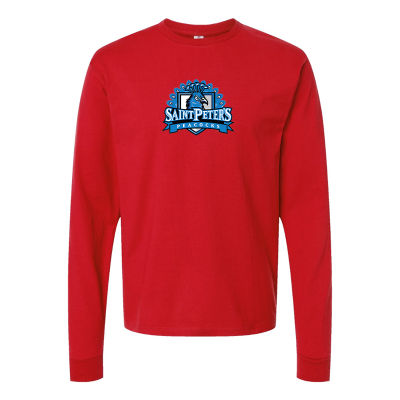 Youth Saint Peters Peacocks Logo Cotton Long Sleeve T-Shirt