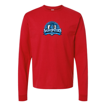 Youth Saint Peters Peacocks Logo Cotton Long Sleeve T-Shirt