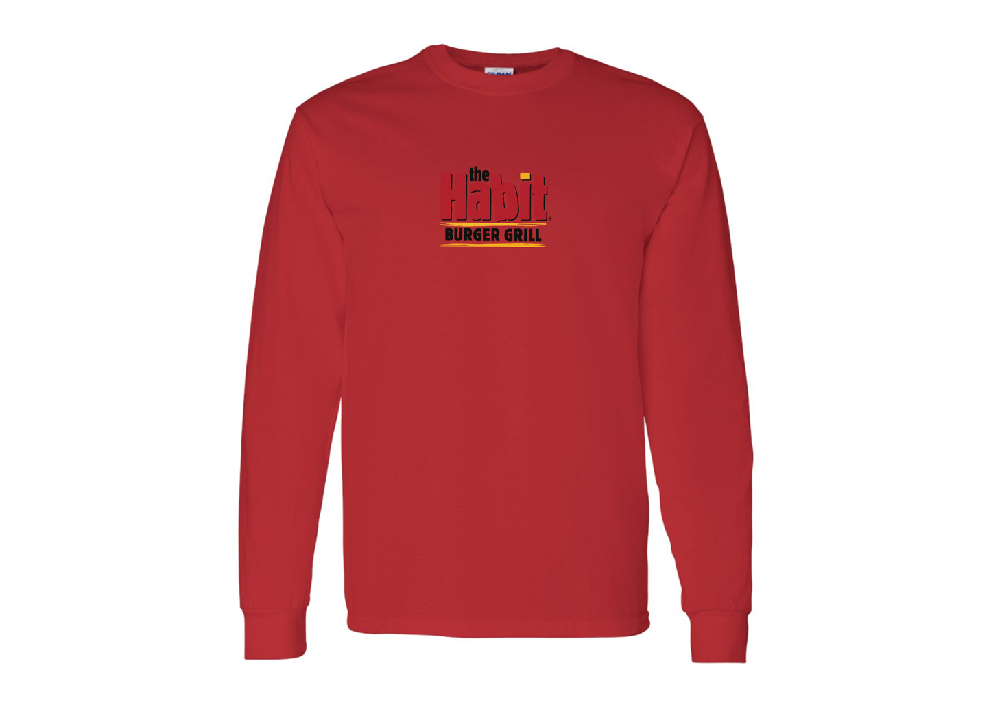 Men's The Habit Burger Grill Gildan Heavy Cotton Long Sleeve T-Shirt