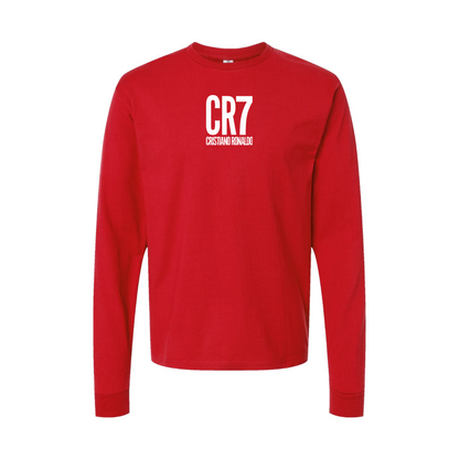 Youth CR7 Logo Cotton Long Sleeve T-Shirt