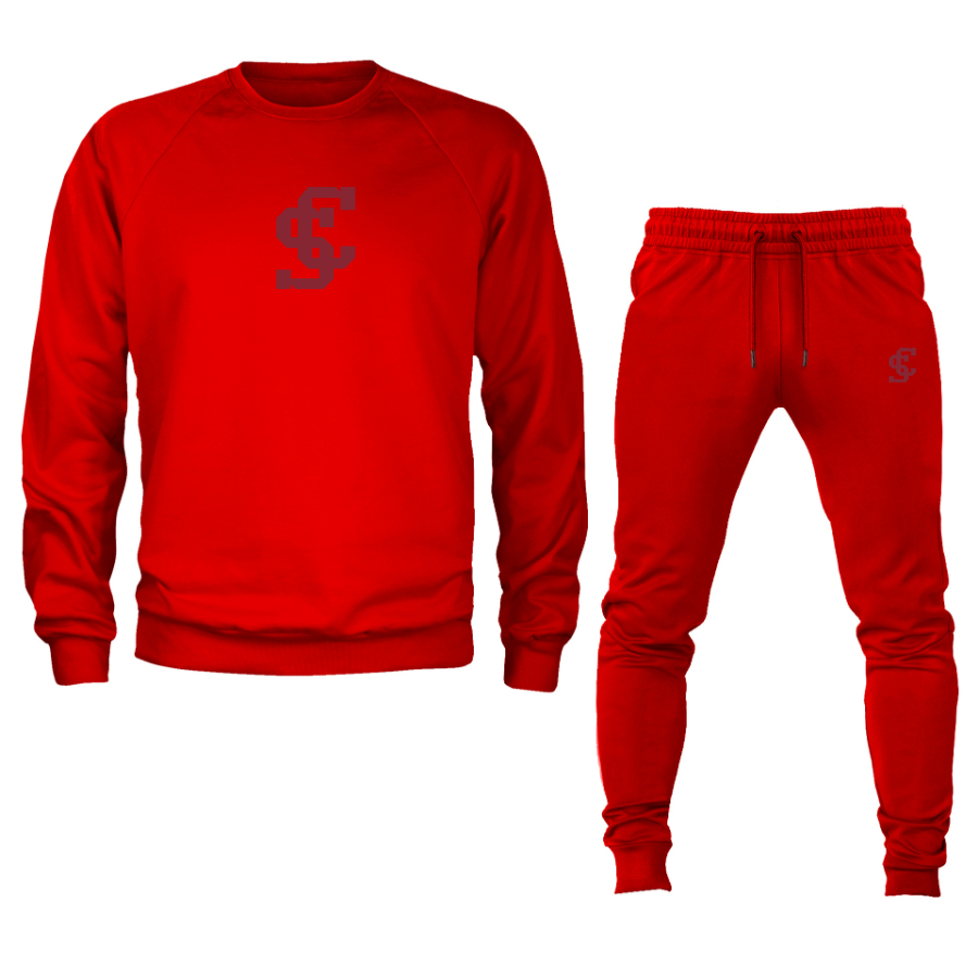Men's Santa Clara Broncos Logo Crewneck Sweatshirt Joggers Suit