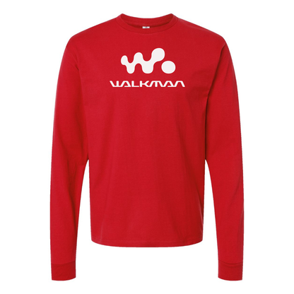 Men's Walkman Logo Cotton Long Sleeve T-Shirt