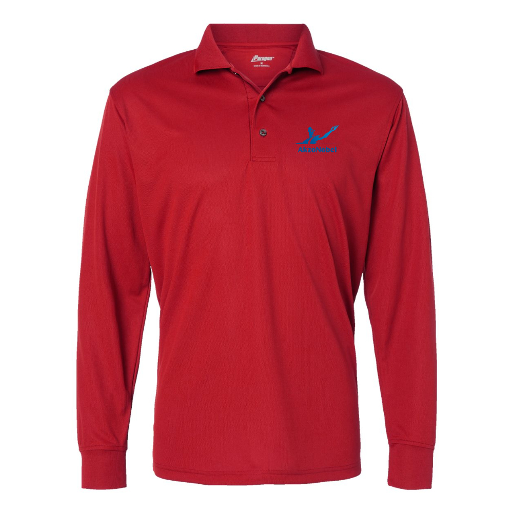 Men's AkzoNobel Logo Paragon Prescott Long Sleeve Polo