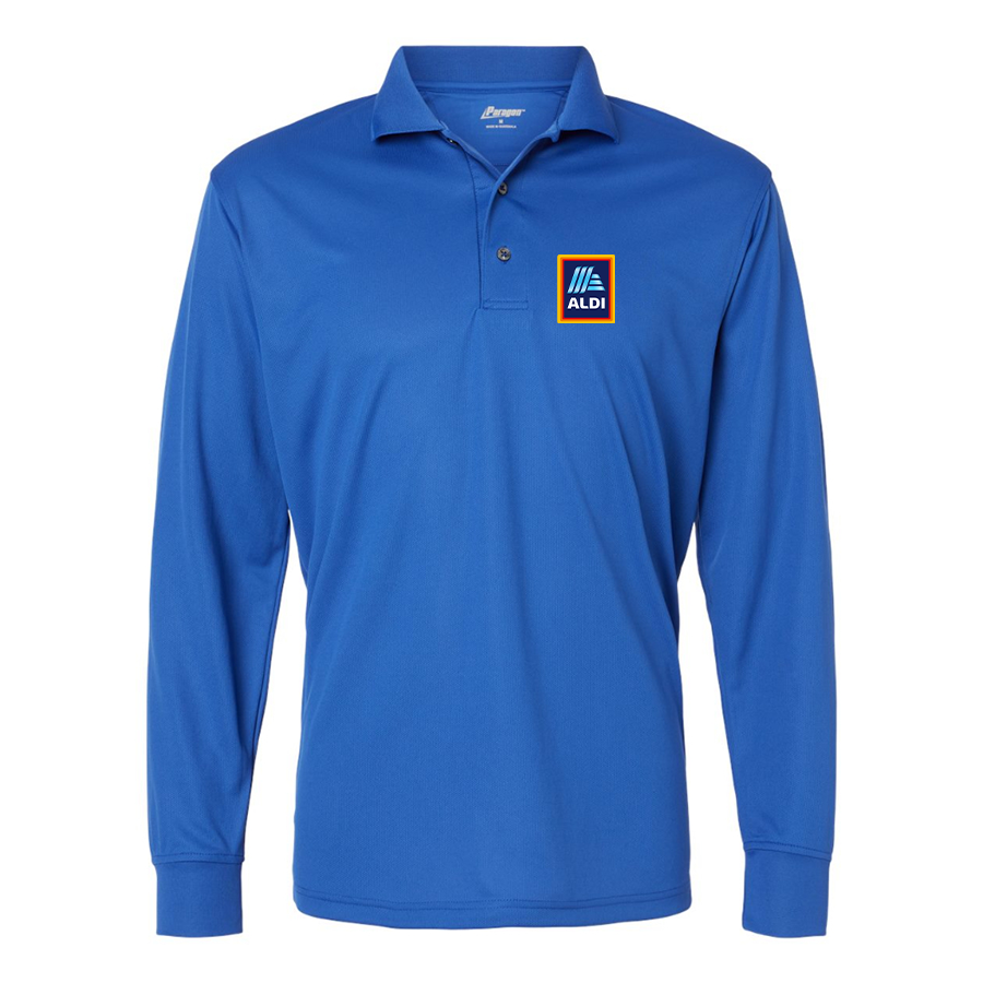Men's Aldi Logo Paragon Prescott Long Sleeve Polo