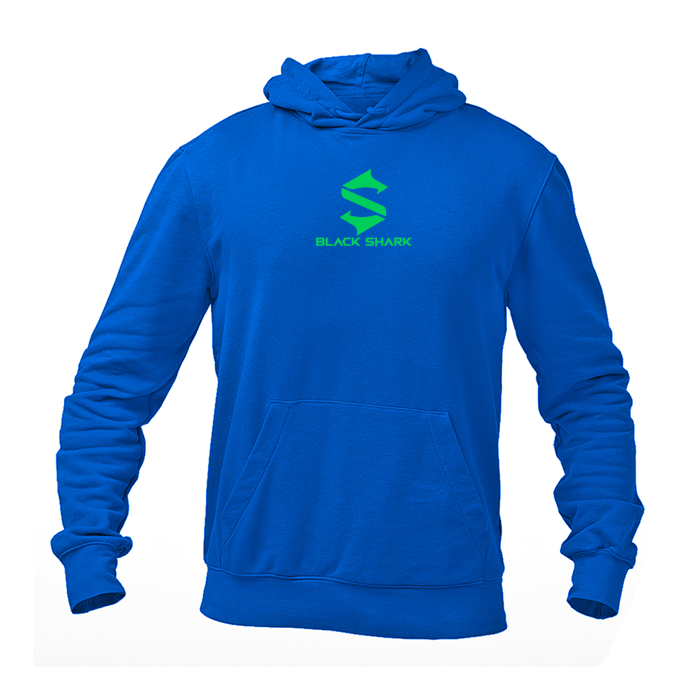 Men's Black Shark Logo Pullover Hoodie