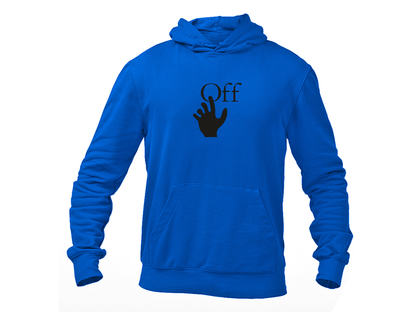 Men's Off-White Hand Gildan  Heavy Blend Hooded Sweatshirt
