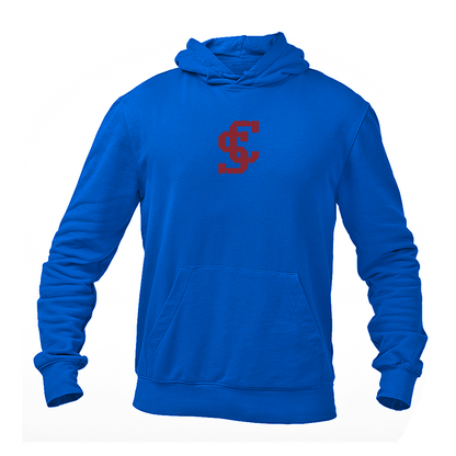 Men's Santa Clara Broncos Logo Gildan  Heavy Blend Hooded Sweatshirt