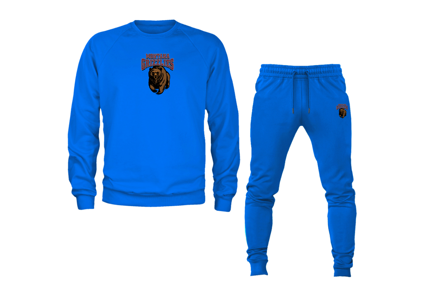 Men's Montana Grizzliesl Crewneck Sweatshirt Joggers Suit
