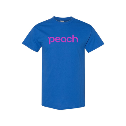 Men's Peach Aviation Logo Cotton T-Shirt