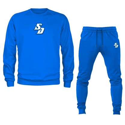 Men's San Diego Toreros Logo Crewneck Sweatshirt Joggers Suit