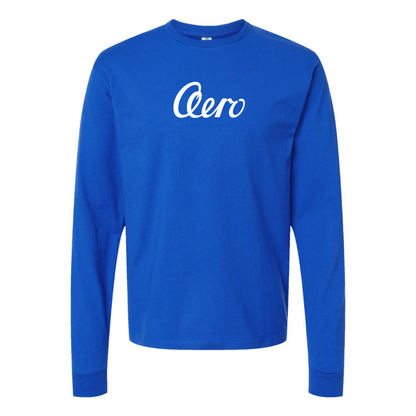 Men's Aero   Logo Cotton Long Sleeve T-Shirt