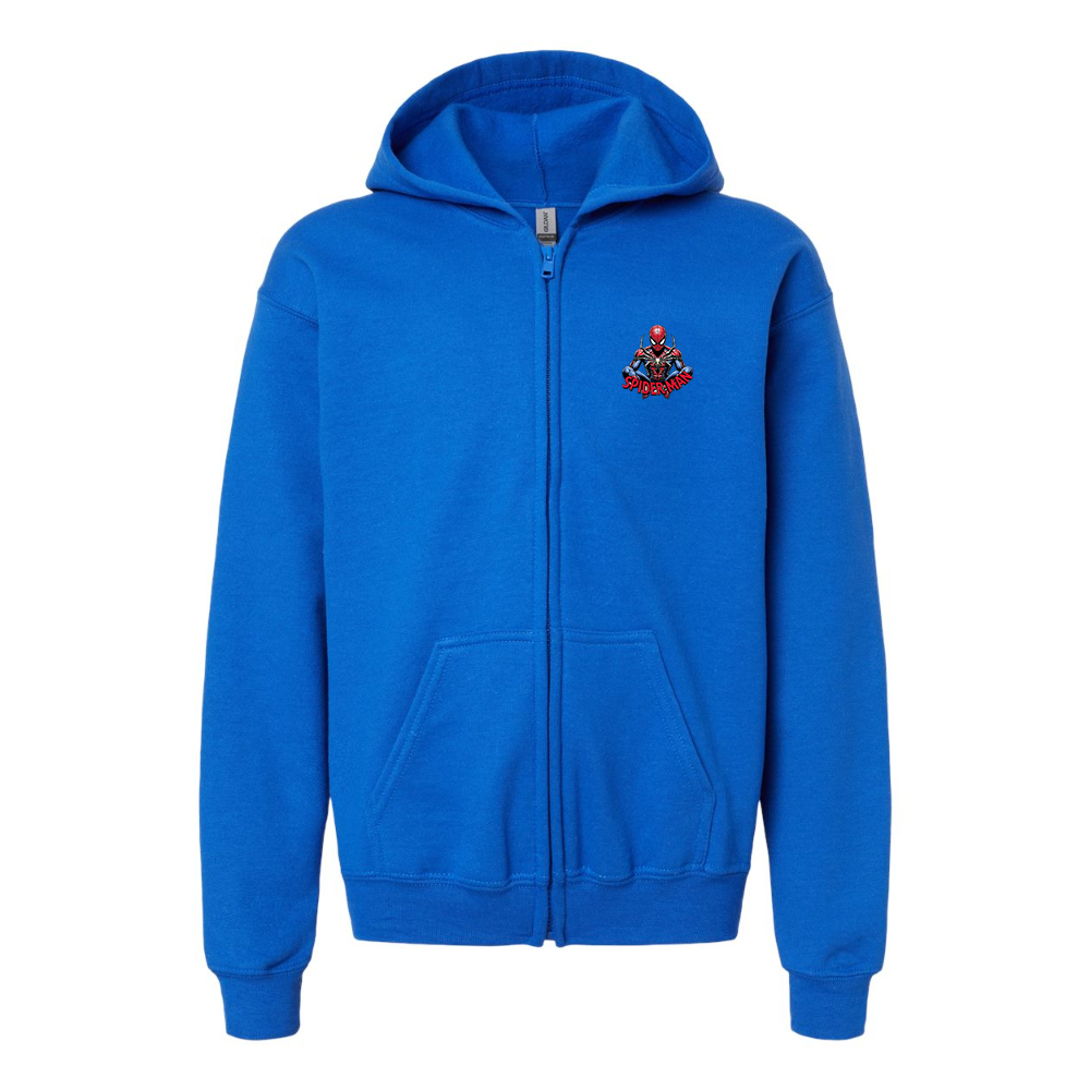 Gildan Heavy Blend Youth Spider-Man 2025 Full Zip Hooded Sweatshirt