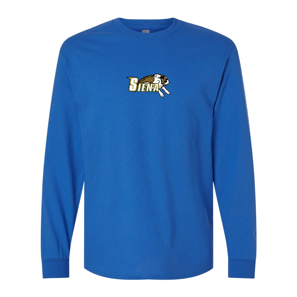 Men's Siena Saints Logo Gildan Heavy Cotton Long Sleeve T-Shirt