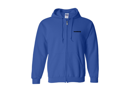 Men's Nasdaq Logo Gildan  Heavy Blend Full Zip Hooded Sweatshirt