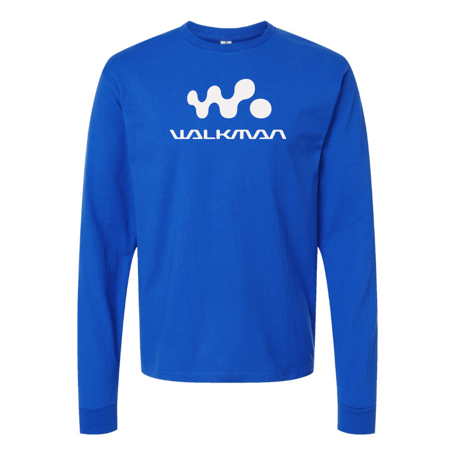 Men's Walkman Logo Cotton Long Sleeve T-Shirt