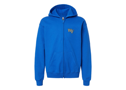 Gildan Heavy Blend Youth Wake Forest Demon Deacons Full Zip Hooded Sweatshirt