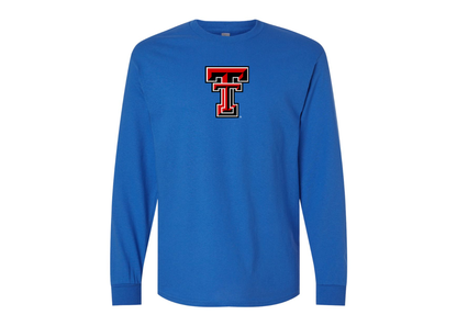Men's Texas Tech Red Raiders Gildan Heavy Cotton Long Sleeve T-Shirt