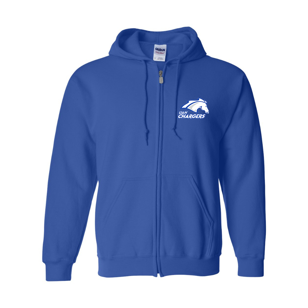 Men's Alabama Huntsville Chargers  Gildan  Heavy Blend Full Zip Hooded Sweatshirt
